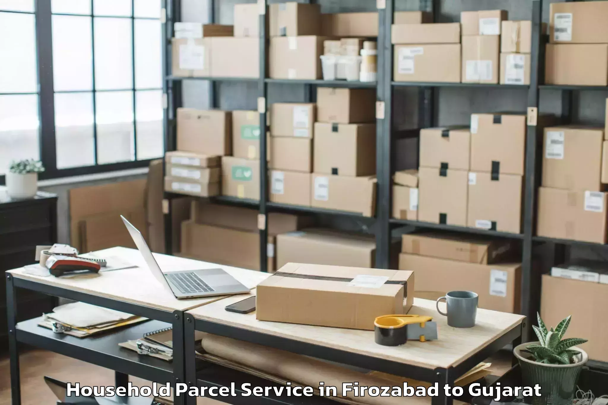 Reliable Firozabad to Lavad Household Parcel